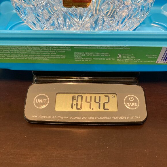 Vtg Lausitizer Glas 24% Lead Crystal German Hand-Cut Trinket Candy Coin Basket - Picture 12 of 12